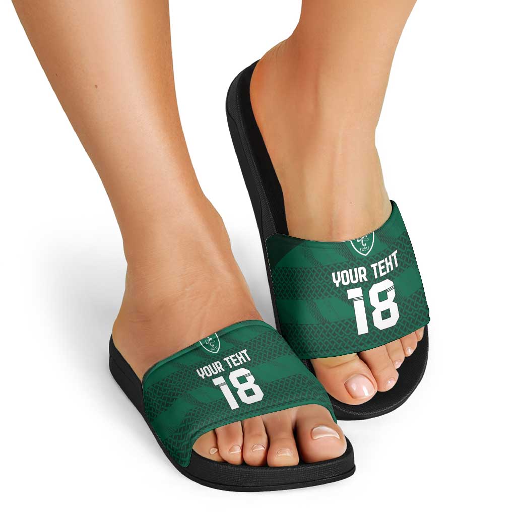 Custom Ireland Rugby Slide Sandals Celtic Heritage - Wonder Print Shop