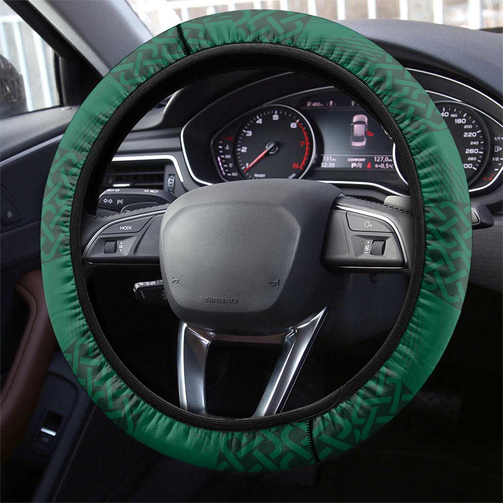 Ireland Rugby Steering Wheel Cover Celtic Heritage - Wonder Print Shop
