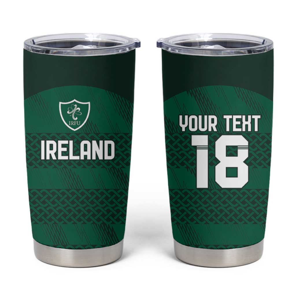 Custom Ireland Rugby Tumbler Cup Celtic Heritage - Wonder Print Shop