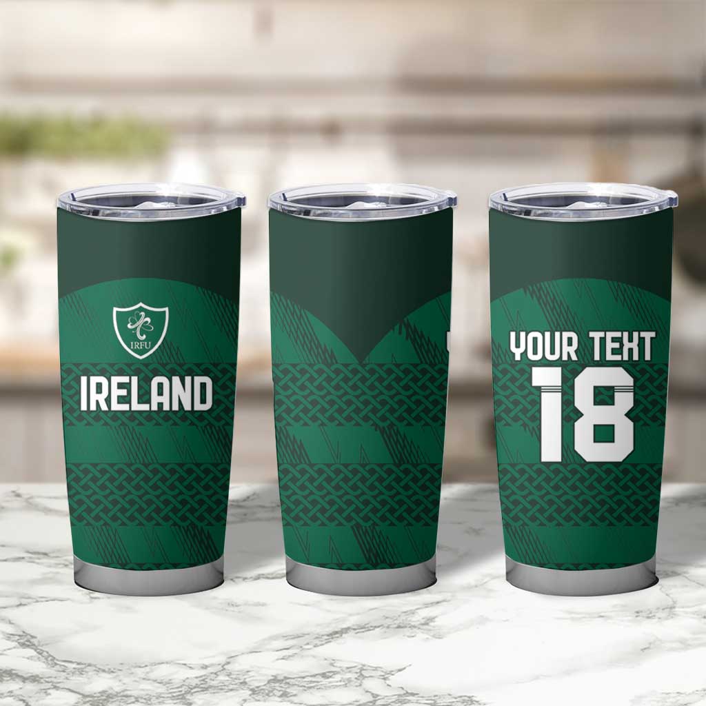 Custom Ireland Rugby Tumbler Cup Celtic Heritage - Wonder Print Shop