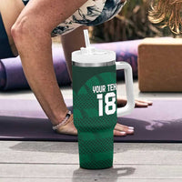 Custom Ireland Rugby Tumbler With Handle Celtic Heritage - Wonder Print Shop