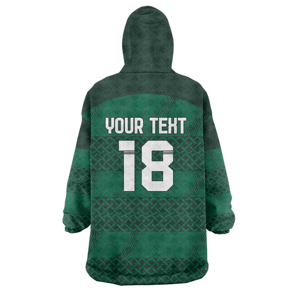 Custom Ireland Rugby Wearable Blanket Hoodie Celtic Heritage - Wonder Print Shop