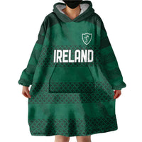 Custom Ireland Rugby Wearable Blanket Hoodie Celtic Heritage - Wonder Print Shop