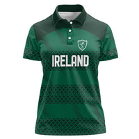 Custom Ireland Rugby Women Polo Shirt Celtic Heritage - Wonder Print Shop