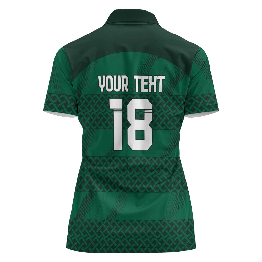 Custom Ireland Rugby Women Polo Shirt Celtic Heritage - Wonder Print Shop