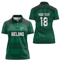 Custom Ireland Rugby Women Polo Shirt Celtic Heritage - Wonder Print Shop