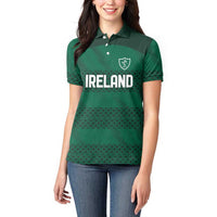 Custom Ireland Rugby Women Polo Shirt Celtic Heritage - Wonder Print Shop