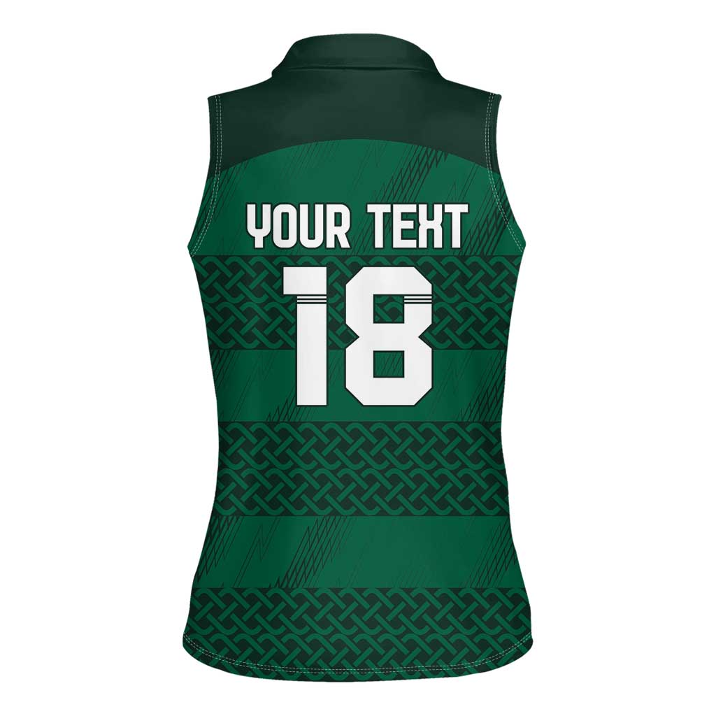 Custom Ireland Rugby Women Sleeveless Polo Shirt Celtic Heritage - Wonder Print Shop