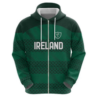 Custom Ireland Rugby Zip Hoodie Celtic Heritage - Wonder Print Shop