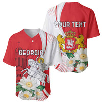 Personalized Georgia Independence Restoration Day Baseball Jersey Dzala Ertobashia Rosa Laevigata