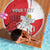Personalized Georgia Independence Restoration Day Beach Blanket Dzala Ertobashia Rosa Laevigata