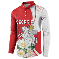 Personalized Georgia Independence Restoration Day Button Sweatshirt Dzala Ertobashia Rosa Laevigata