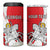 Personalized Georgia Independence Restoration Day 4 in 1 Can Cooler Tumbler Dzala Ertobashia Rosa Laevigata