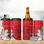 Personalized Georgia Independence Restoration Day 4 in 1 Can Cooler Tumbler Dzala Ertobashia Rosa Laevigata