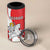 Personalized Georgia Independence Restoration Day 4 in 1 Can Cooler Tumbler Dzala Ertobashia Rosa Laevigata