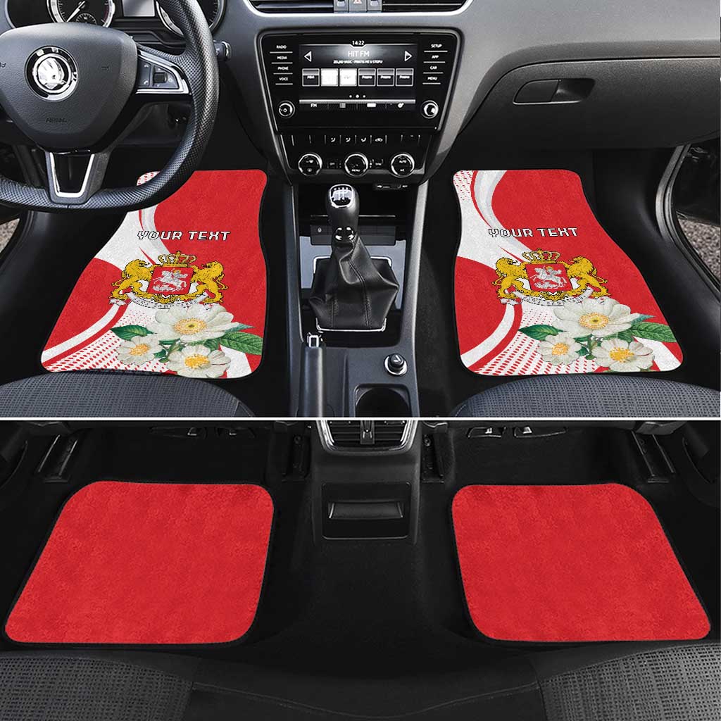 Personalized Georgia Independence Restoration Day Car Mats Dzala Ertobashia Rosa Laevigata
