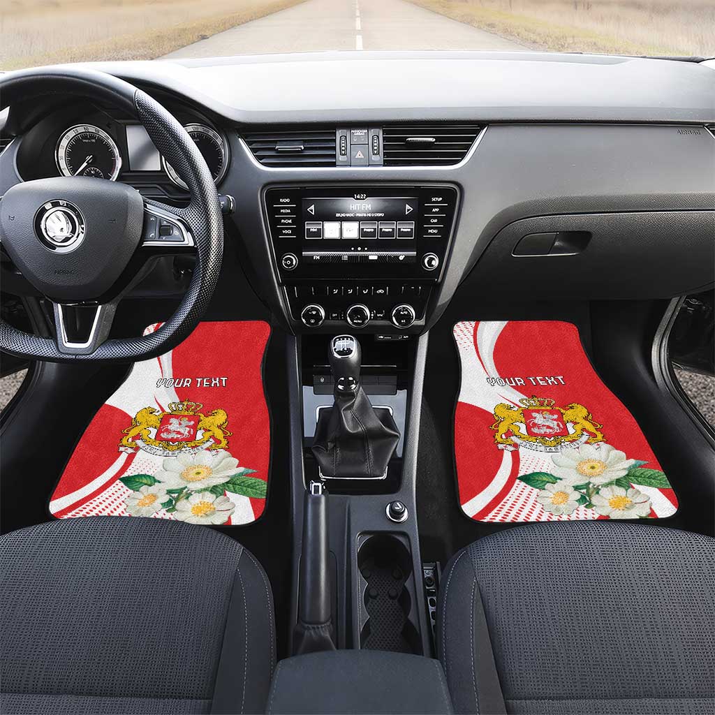 Personalized Georgia Independence Restoration Day Car Mats Dzala Ertobashia Rosa Laevigata