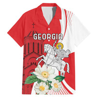 Personalized Georgia Independence Restoration Day Family Matching Mermaid Dress and Hawaiian Shirt Dzala Ertobashia Rosa Laevigata