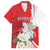 Personalized Georgia Independence Restoration Day Family Matching Off The Shoulder Long Sleeve Dress and Hawaiian Shirt Dzala Ertobashia Rosa Laevigata