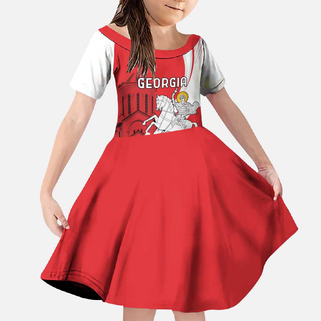 Personalized Georgia Independence Restoration Day Family Matching Off Shoulder Maxi Dress and Hawaiian Shirt Dzala Ertobashia Rosa Laevigata