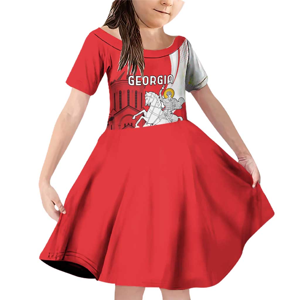 Personalized Georgia Independence Restoration Day Family Matching Off Shoulder Short Dress and Hawaiian Shirt Dzala Ertobashia Rosa Laevigata