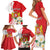 Personalized Georgia Independence Restoration Day Family Matching Short Sleeve Bodycon Dress and Hawaiian Shirt Dzala Ertobashia Rosa Laevigata