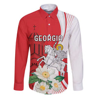 Personalized Georgia Independence Restoration Day Family Matching Tank Maxi Dress and Hawaiian Shirt Dzala Ertobashia Rosa Laevigata