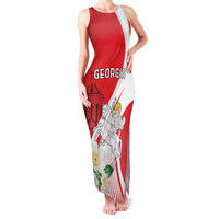 Personalized Georgia Independence Restoration Day Family Matching Tank Maxi Dress and Hawaiian Shirt Dzala Ertobashia Rosa Laevigata