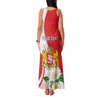 Personalized Georgia Independence Restoration Day Family Matching Tank Maxi Dress and Hawaiian Shirt Dzala Ertobashia Rosa Laevigata
