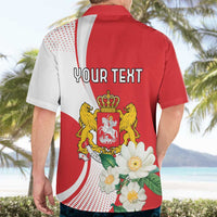 Personalized Georgia Independence Restoration Day Hawaiian Shirt Dzala Ertobashia Rosa Laevigata