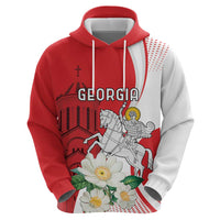 Personalized Georgia Independence Restoration Day Hoodie Dzala Ertobashia Rosa Laevigata