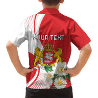 Personalized Georgia Independence Restoration Day Kid Hawaiian Shirt Dzala Ertobashia Rosa Laevigata