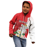 Personalized Georgia Independence Restoration Day Kid Hoodie Dzala Ertobashia Rosa Laevigata