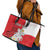 Personalized Georgia Independence Restoration Day Leather Tote Bag Dzala Ertobashia Rosa Laevigata