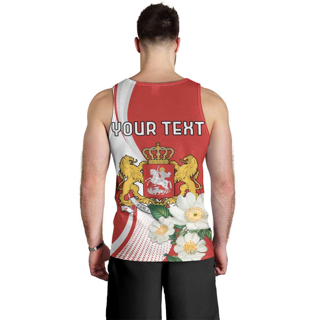 Personalized Georgia Independence Restoration Day Men Tank Top Dzala Ertobashia Rosa Laevigata