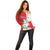 Personalized Georgia Independence Restoration Day Off Shoulder Sweater Dzala Ertobashia Rosa Laevigata