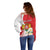 Personalized Georgia Independence Restoration Day Off Shoulder Sweater Dzala Ertobashia Rosa Laevigata