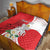 Personalized Georgia Independence Restoration Day Quilt Dzala Ertobashia Rosa Laevigata