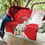Personalized Georgia Independence Restoration Day Quilt Dzala Ertobashia Rosa Laevigata