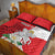 Personalized Georgia Independence Restoration Day Quilt Bed Set Dzala Ertobashia Rosa Laevigata