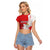 Personalized Georgia Independence Restoration Day Raglan Cropped T Shirt Dzala Ertobashia Rosa Laevigata