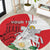 Personalized Georgia Independence Restoration Day Round Carpet Dzala Ertobashia Rosa Laevigata