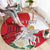 Personalized Georgia Independence Restoration Day Round Carpet Dzala Ertobashia Rosa Laevigata