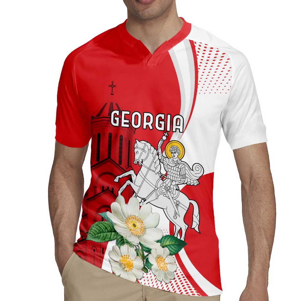 Personalized Georgia Independence Restoration Day Rugby Jersey Dzala Ertobashia Rosa Laevigata