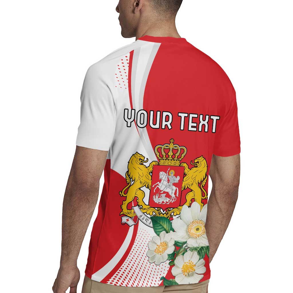 Personalized Georgia Independence Restoration Day Rugby Jersey Dzala Ertobashia Rosa Laevigata