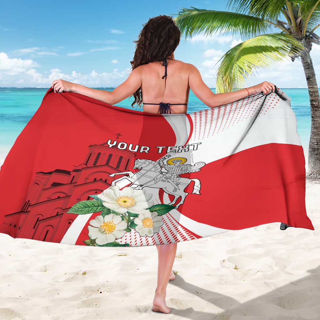 Personalized Georgia Independence Restoration Day Sarong Dzala Ertobashia Rosa Laevigata