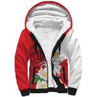 Personalized Georgia Independence Restoration Day Sherpa Hoodie Dzala Ertobashia Rosa Laevigata