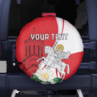 Personalized Georgia Independence Restoration Day Spare Tire Cover Dzala Ertobashia Rosa Laevigata