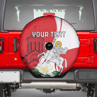 Personalized Georgia Independence Restoration Day Spare Tire Cover Dzala Ertobashia Rosa Laevigata