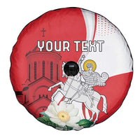 Personalized Georgia Independence Restoration Day Spare Tire Cover Dzala Ertobashia Rosa Laevigata